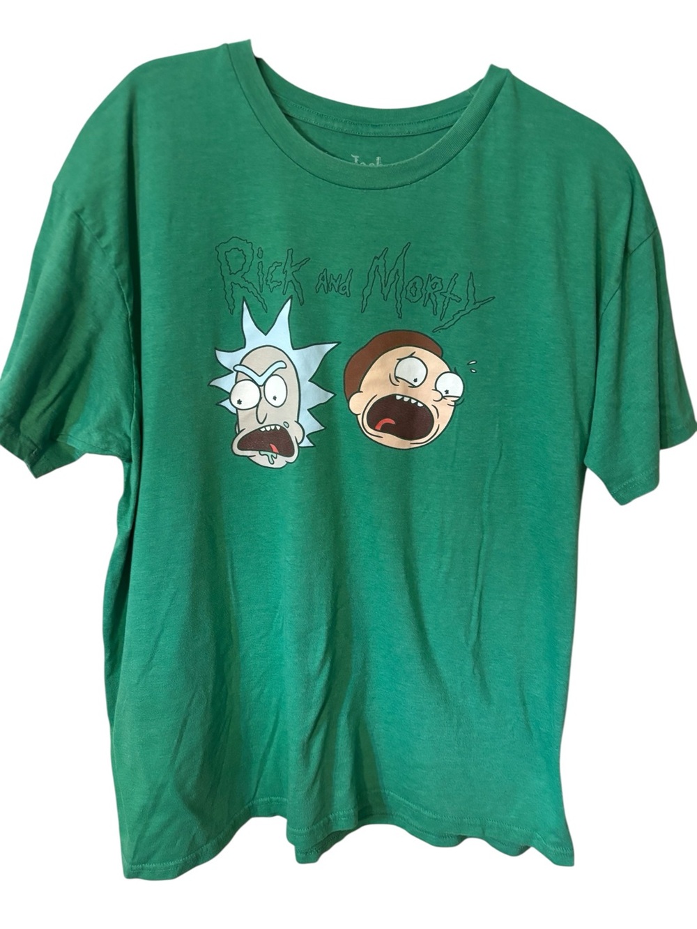 Rick and Morty Tee Men's XXL Kelly Green Graphic Short Sleeve Jack of All Trades